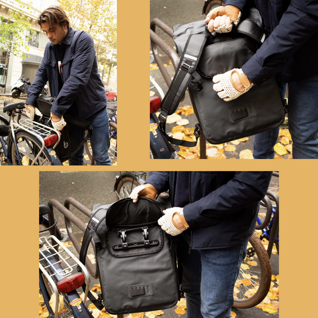 Stylish Bike Pannier Rack Backpack Waterproof Rolltop Messenger Bag 27 Apostrophal