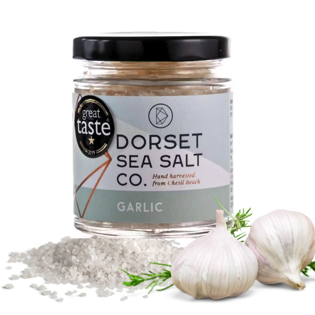 Garlic infused Dorset Sea Salt GREAT TASTE Award Winner 100g Made in UK
