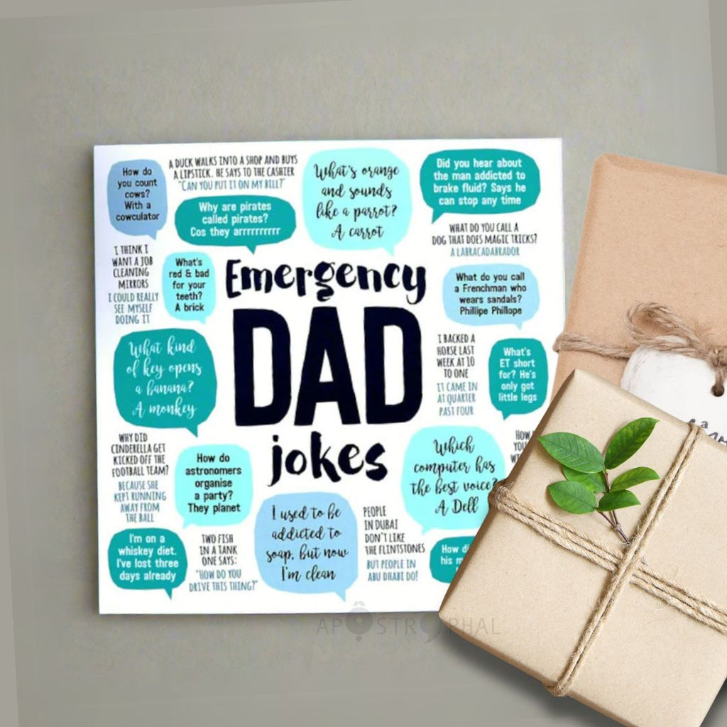 Emergency Dad Jokes® Card FSC® Paper Funny Birthday or Father's