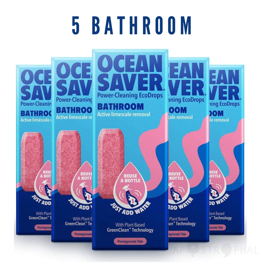 OceanSaver EcoDrop Home Cleaning Bundle 5 Pack Plant Based Cruelty & Plastic-Free
