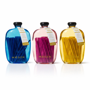 Luxury Long Matches in Glass Bottle x 100 Candles Gift - Pink Blue Yellow