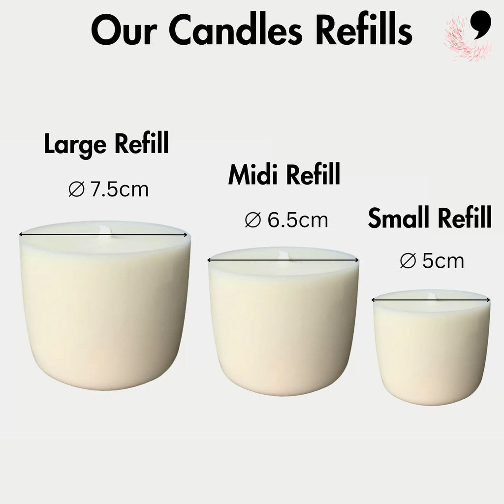Candle Refill Natural Wax Essential Oils Zero Waste Handmade in UK Large 220g