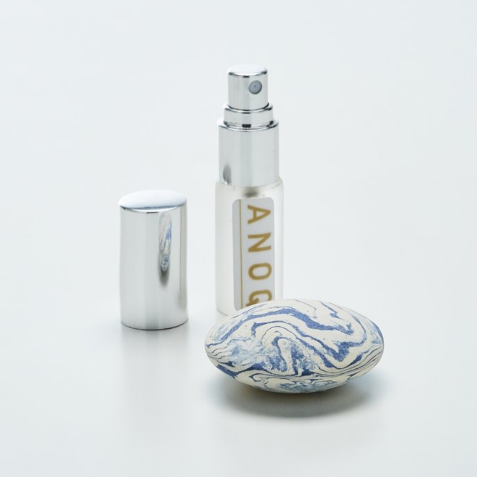 Gift Set Oil Diffuser Ceramic Porous Stone Aromatherapy Home Decor Pebble & Perfume