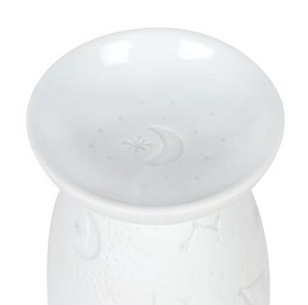 Oil Burner Wax Melts Tea Light Holder White Ceramic Constellation Gift Boxed