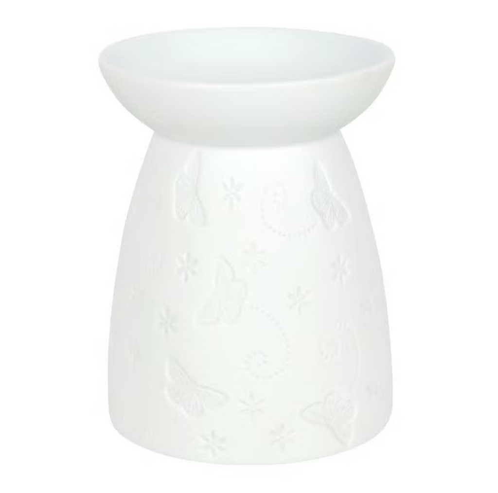 Oil Burner Wax Melts FREE Tea Light White Ceramic Holder Aroma Butterflies Gift Box