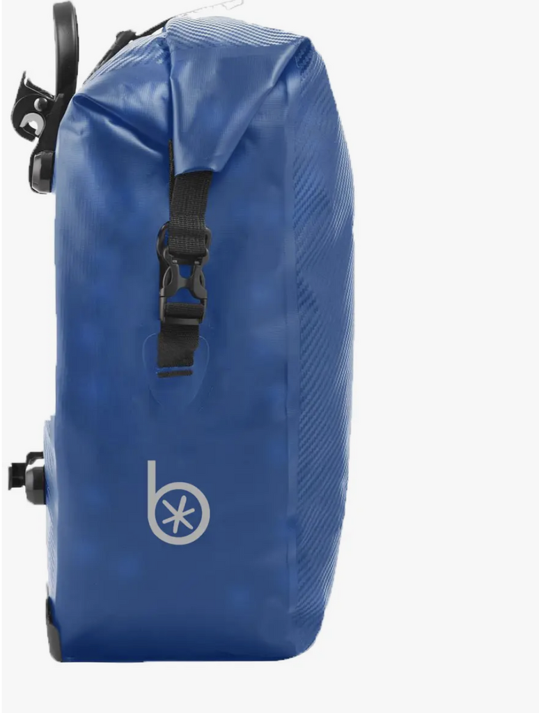 Waterproof Stylish Bike Pannier Rack Crossbody Bag Blue 25L Removable Strap