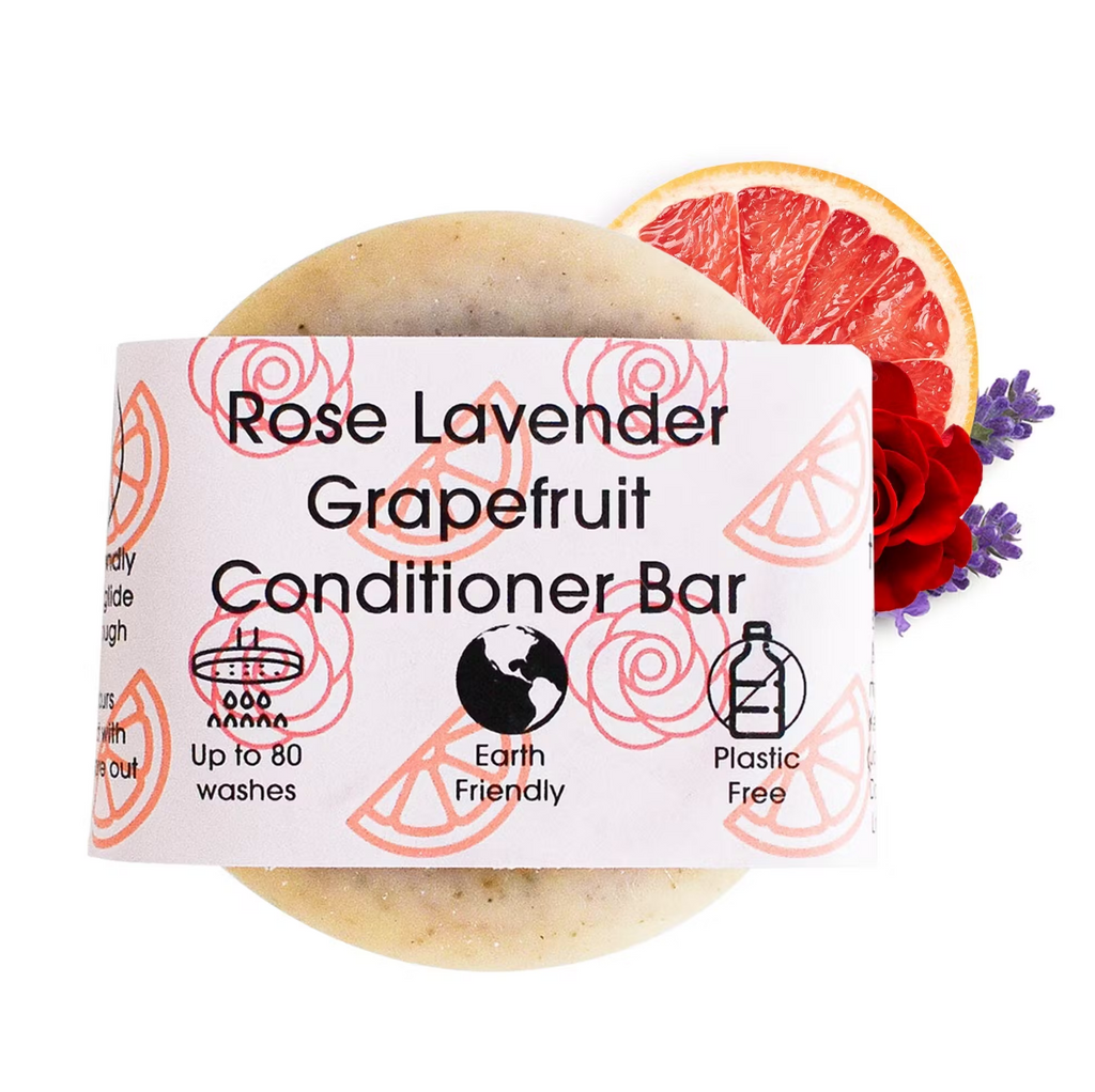 Conditioner Bar Natural Artisan Handmade in Devon Rose Lavender & Grapefruit (V)