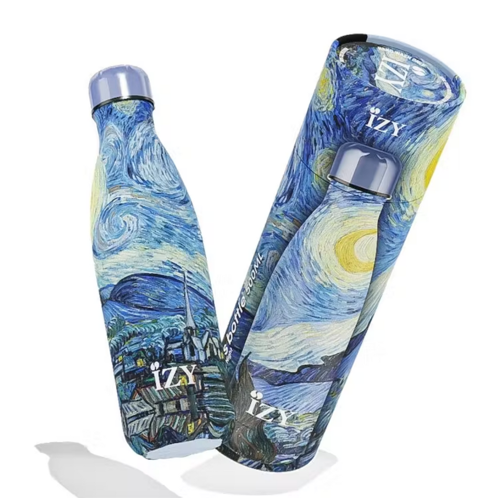 Van Gogh Thermos Insulated Water Bottle Starry Night Artwork 500ML Gift Boxed