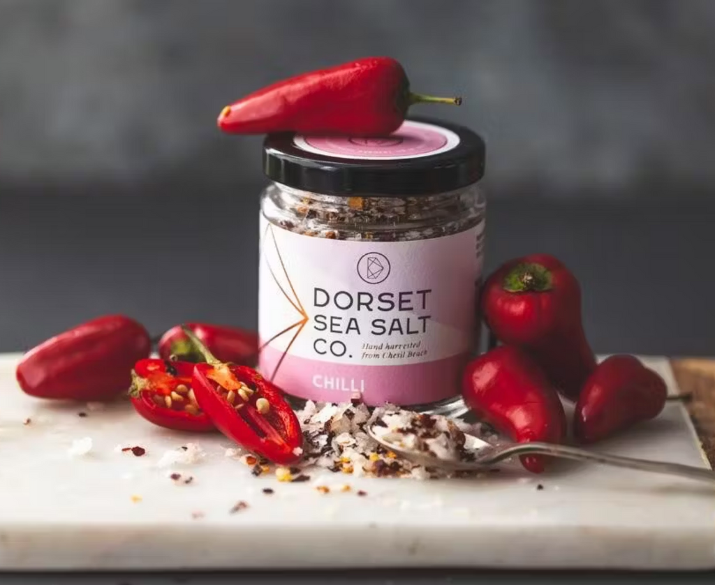 Chilli infused Dorset Sea Salt Hand-Harvested Mineral Rich 100g Made in UK