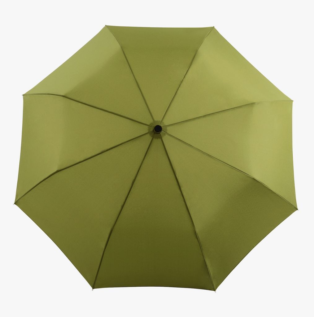 Windproof Rainproof Umbrella Duck Head Handle Compact Eco-Friendly Recycled Olive Green