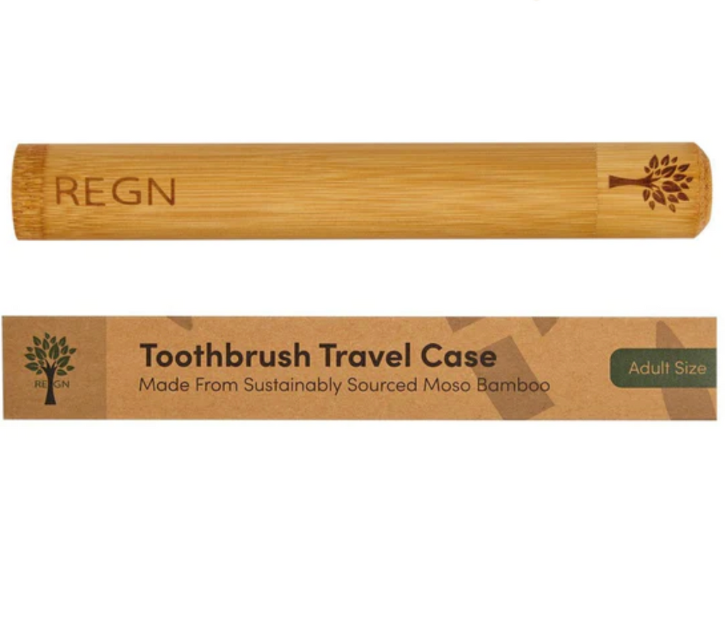 Toothbrush Travel Case Made From Sustainably Sourced Bamboo Plastic Free Adult Size