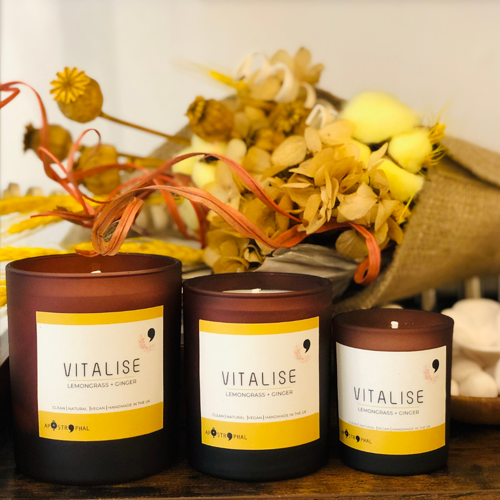 VITALISE Uplifting Lemongrass and Ginger Refillable Candles