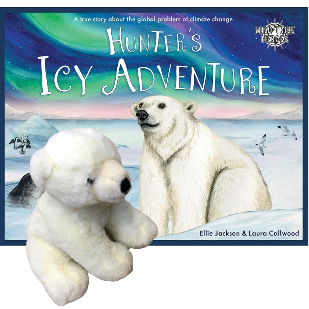 Gift Environmental Education Kids Book & Plush Bear Hunter’s Icy Adventure