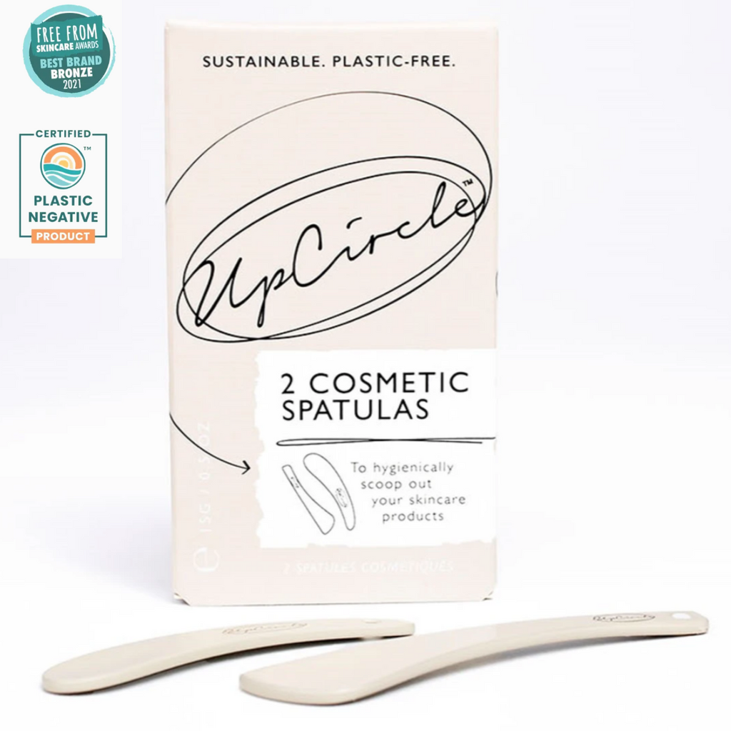 Cosmetic Spatulas Metallic Scoops 2 Pieces Plastic Free Hygienic UPCIRCLE