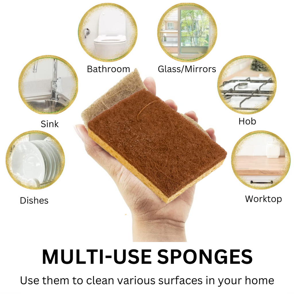 Kitchen Sponge Compostable Plant Based Duo Pack Plastic Free Zero Waste