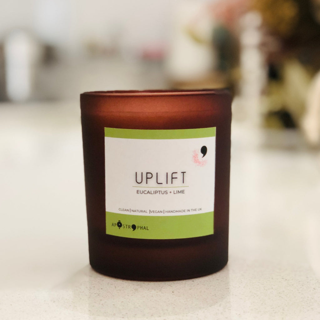 Eucalyptus, Cedarwood & Lime Candle UPLIFT Zero Waste Refillable Handmade in UK