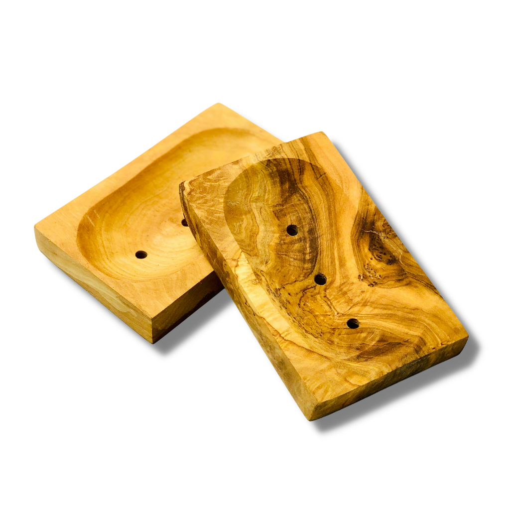 Handmade Olive Wood Soap Dish - Rectangle