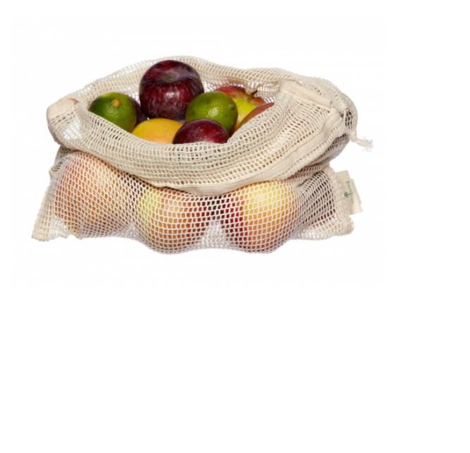 Organic Produce Bags & Bread Bag - 3 Pack