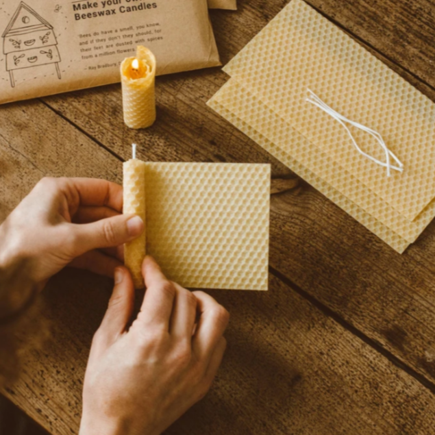 Beeswax candle making deals kit