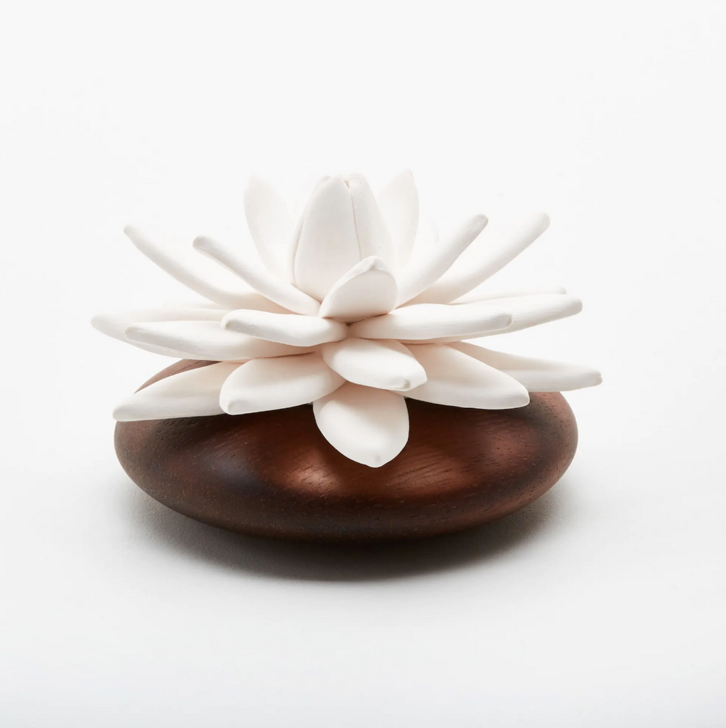 Oil Diffuser Ceramic Handmade Aromatherapy Home Decor Indian Lotus