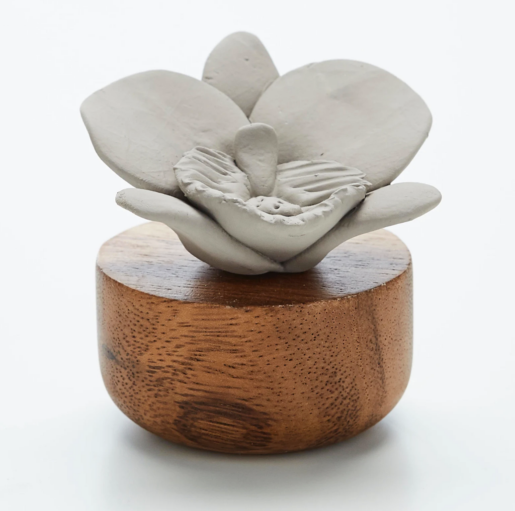 Oil Diffuser Ceramic Handmade Aromatherapy Home Decor Grey Nepali Orchid