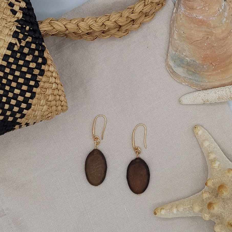 Botanic Earrings Seed Handmade in Scotland