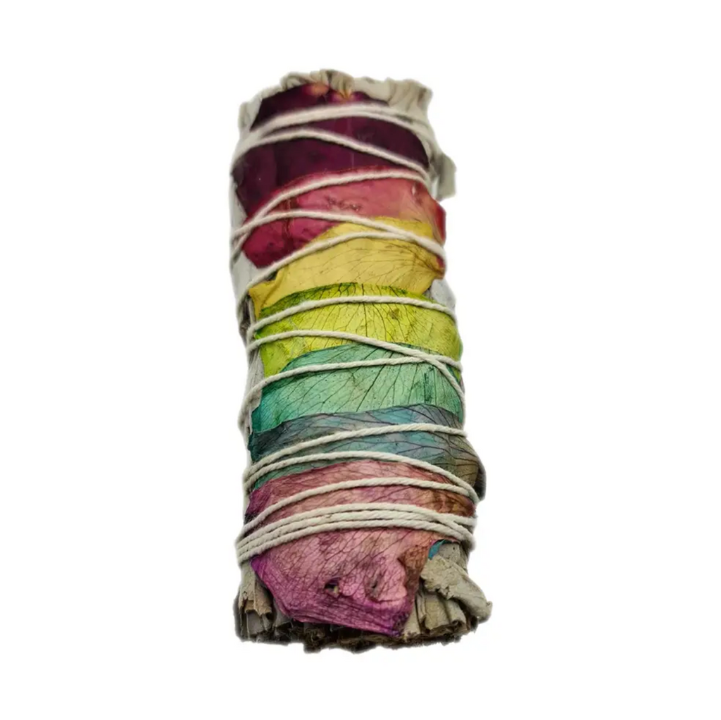 7 Chakra White Sage Smudge Flower Rose Petals Healing Purifying Protection