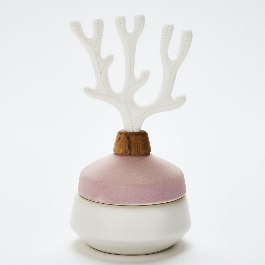 Oil Diffuser Aromatherapy Handmade Ceramic Home Decor Coral White/pink