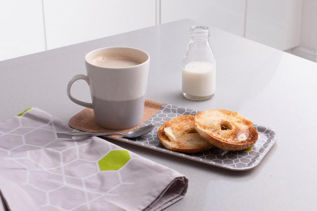 Cork Tray Tea Towel Swedish Cloth Sponge - Plastic Free Kitchen Gift Set EcoLiving