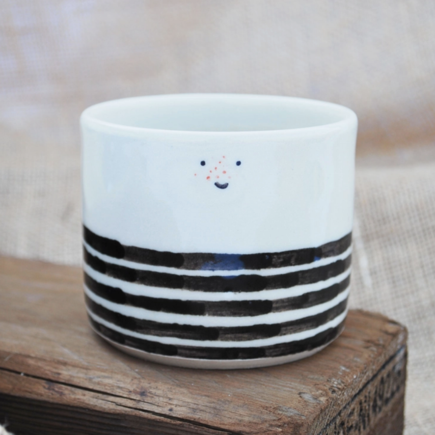 Flat White Handleless Coffee Espresso Tea Cup Ceramic Sailor Handmade in Kent