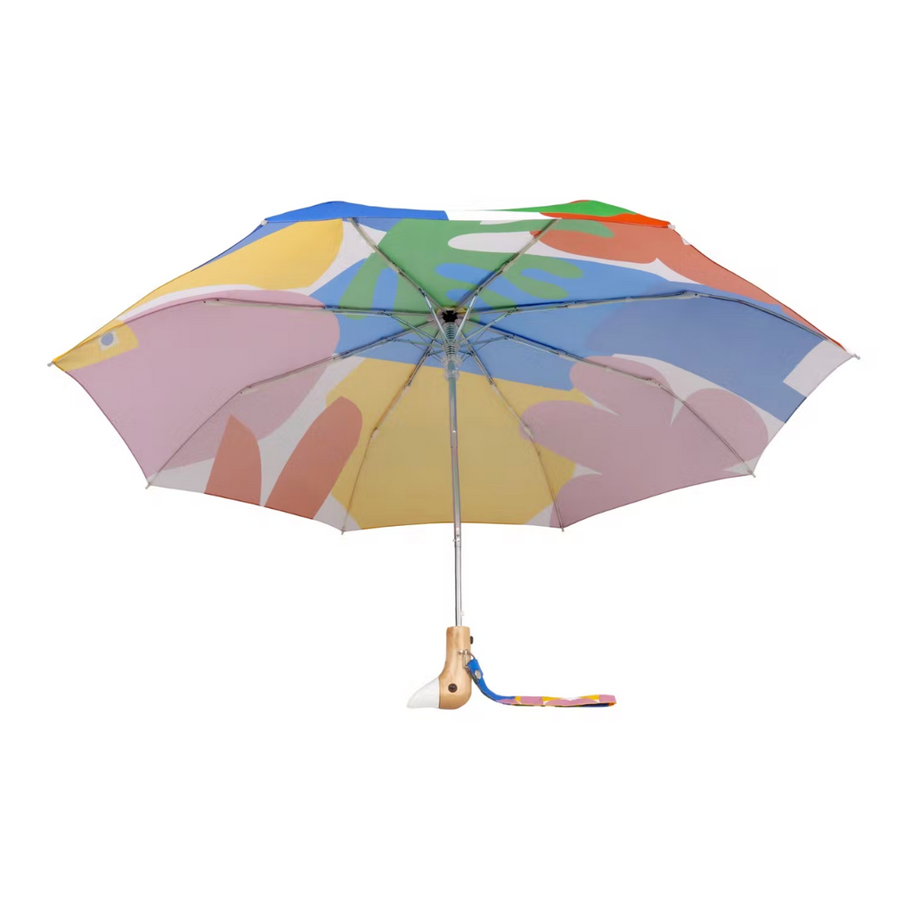 Windproof Rainproof Umbrella Duck Head Compact Eco-Friendly Recycled Matisse Print Art Lover
