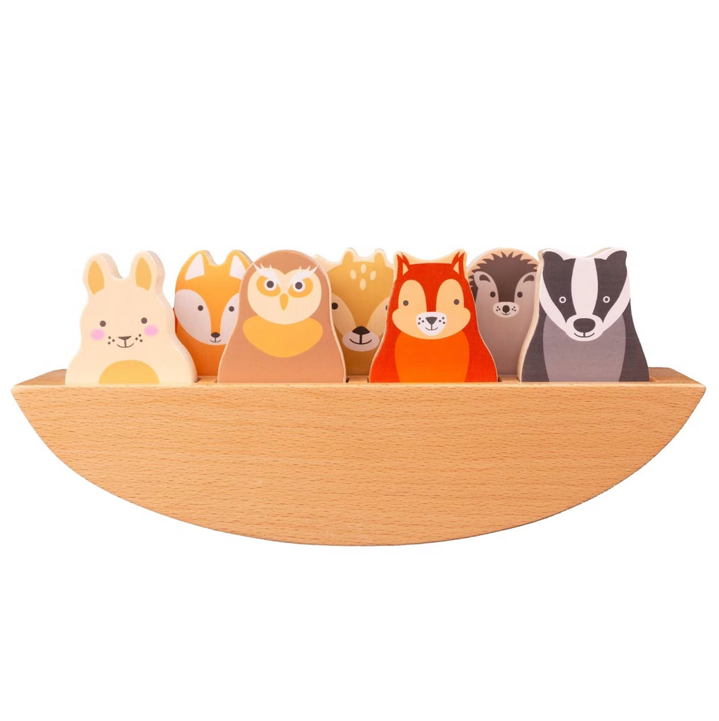 Children Toy Puzzle Rocking Boat Woodland Friends Sustainable Wood Eco-friendly