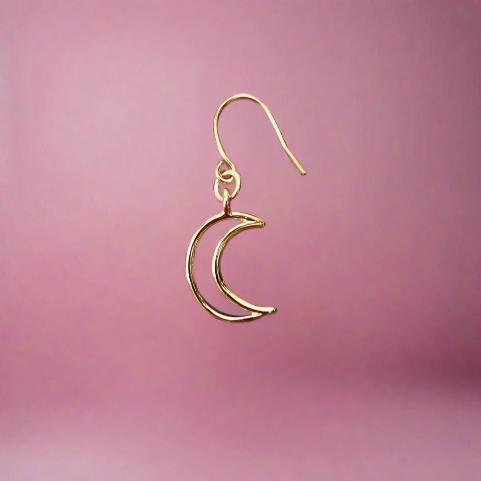 Moon & Sun Designer Earrings 24K Gold Plated Handmade Jewellery Luna Sol