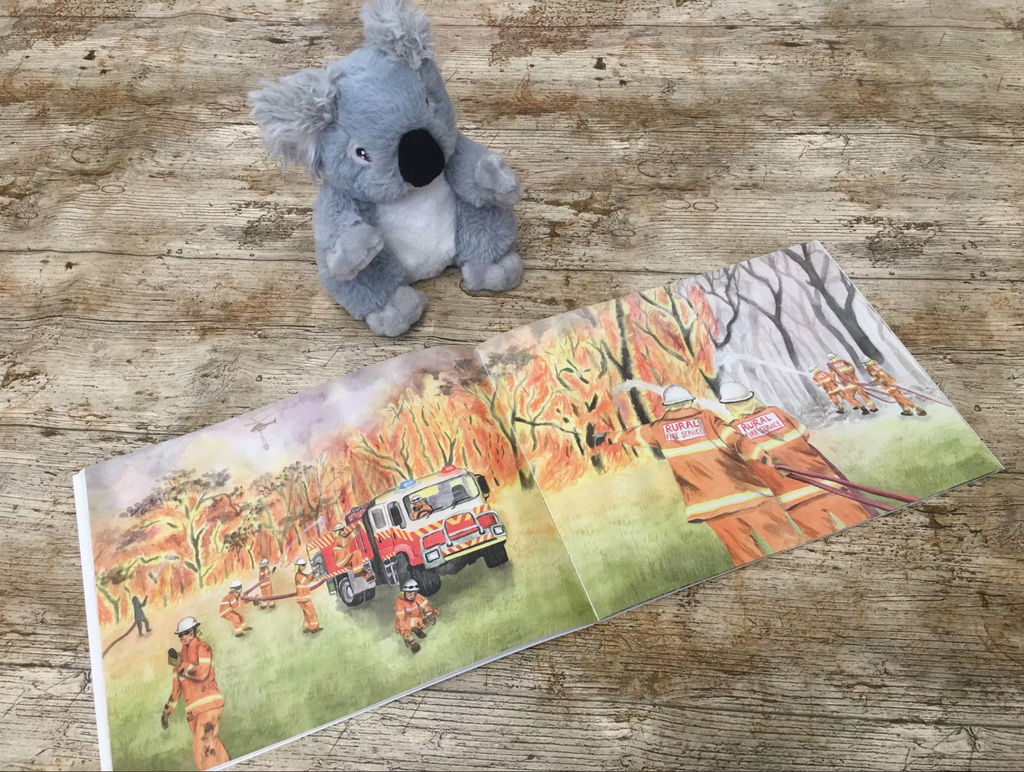 Children Book & Recycled Plush Koala Gift Set UK Award-winning Author Teddy Sunny’s Blazing Battle