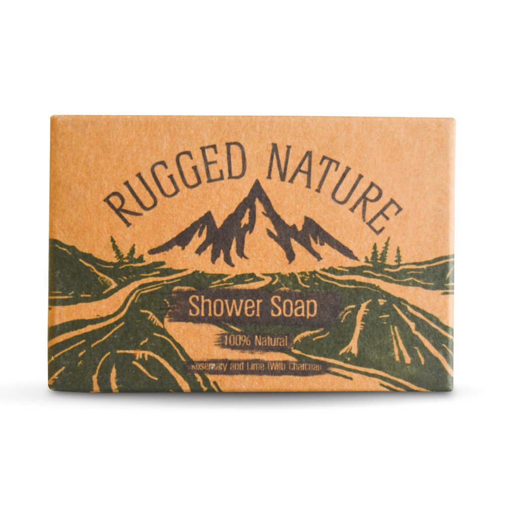 Charcoal Shower Soap 100% Natural Rugged Nature