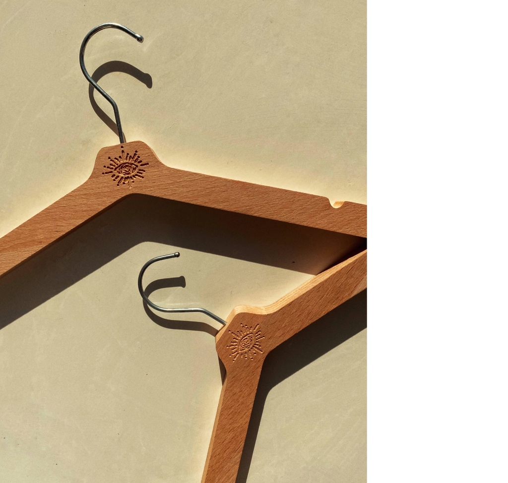 Clothes Hanger Eye Sustainable Beech Wood Handmade