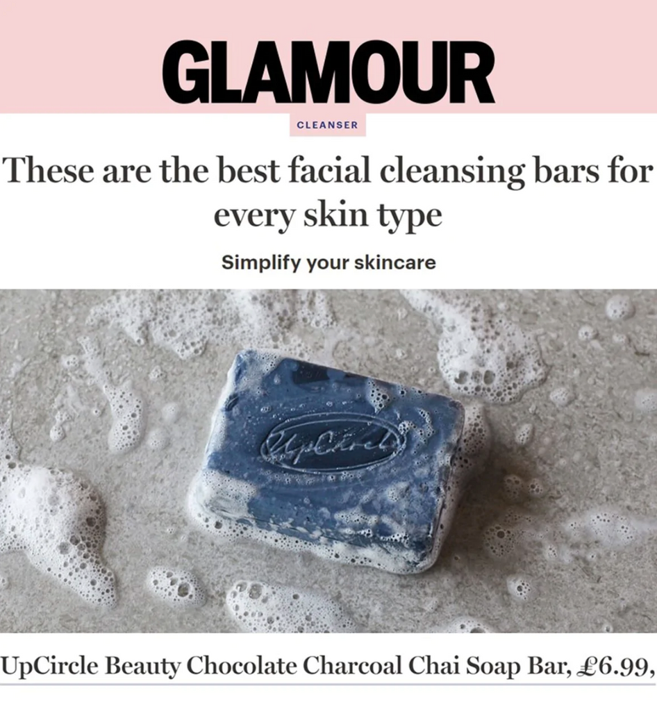 Brightening Detoxifying Face & Body Soap Bar Chocolate Charcoal Chai Vegan UPCIRCLE