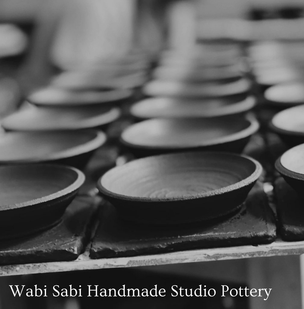 Shibui Raw Black Stoneware Japanese Incense Bowl & Stick Holder Hand-turned in London