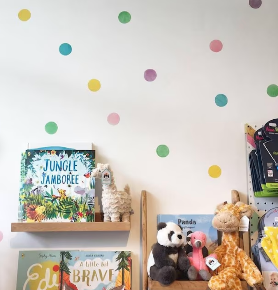Wall Stickers Watercolour Confetti Dots Kids Children Room Decoration Plastic Free