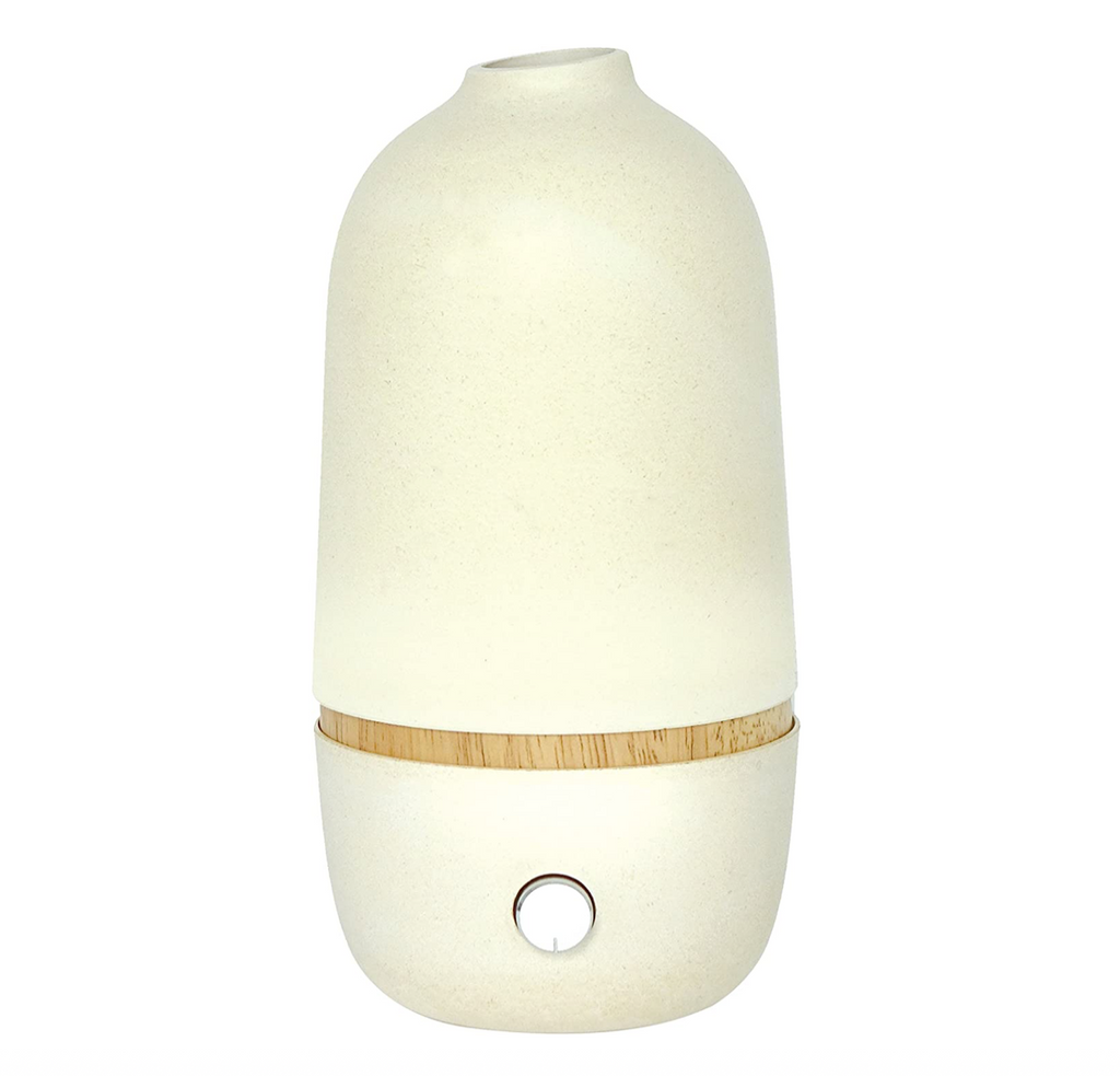 Essential Oil Diffuser by Nebulisation Mouth Blown Glass &  Bamboo 5 Years Guarantee