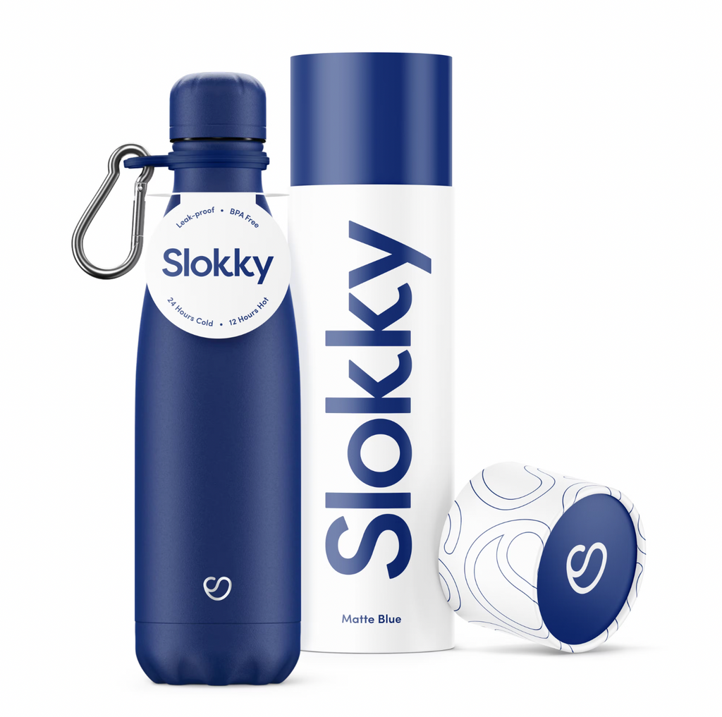 Matte Blue Bottle  Reusable & Insulated Slokky Water Bottle