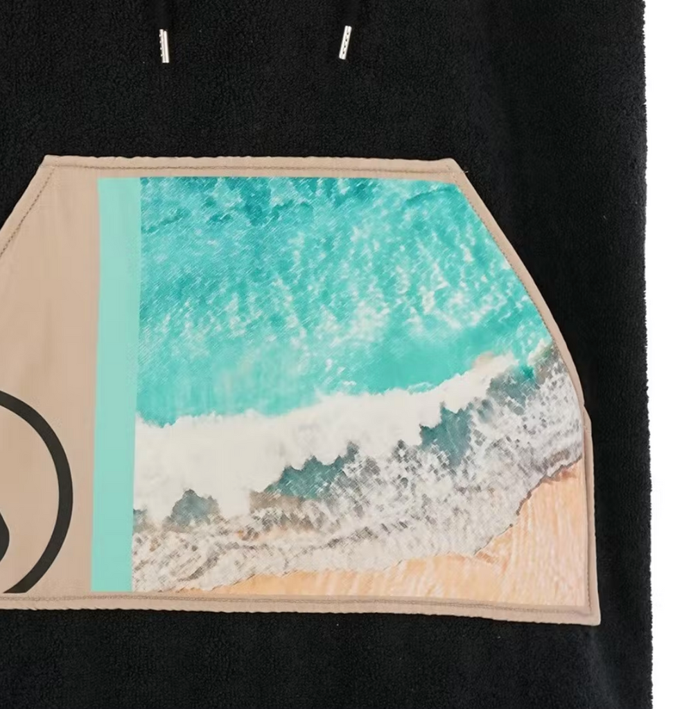 Towel Poncho Surf Beach Swimming Cotton Oeko Tex Certified Wave Hawaii ERICEIRA