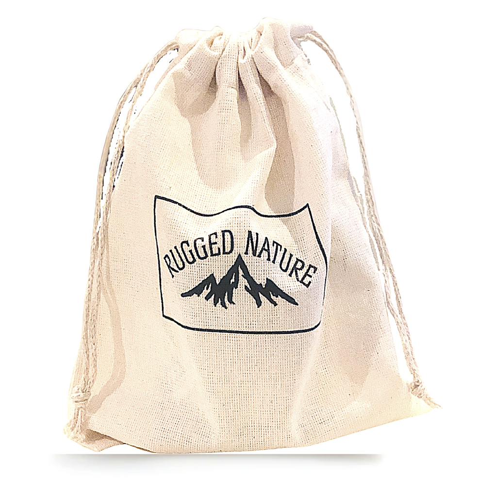 RUGGED NATURE - Small Cotton Drawstring Bag